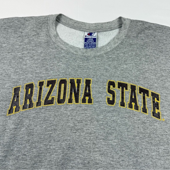 Vtg Champion Arizona State Sun Devils Mens Crewneck Sweatshirt Large 90s C2 - Picture 4 of 7
